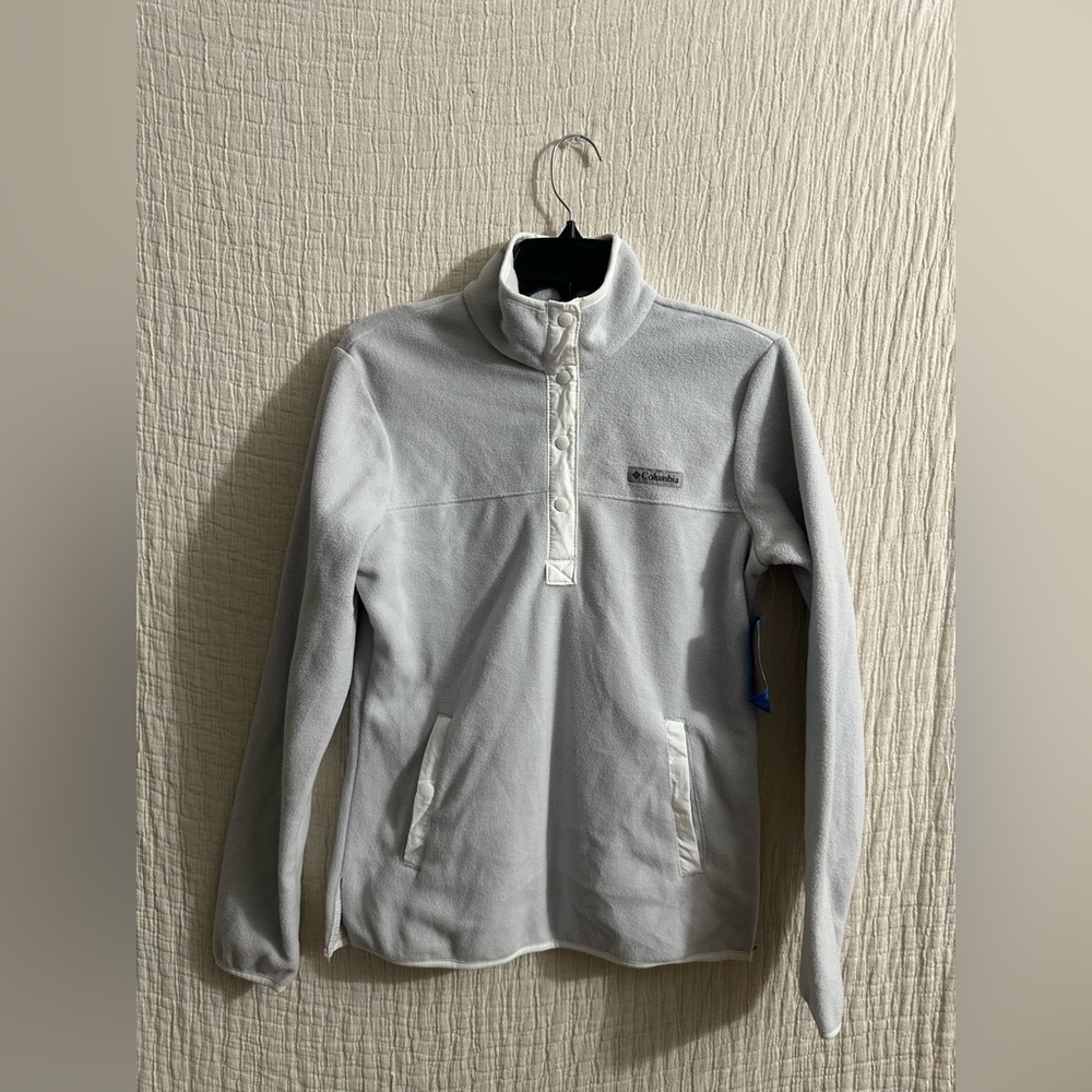 Columbia Light Gray Fleece Pullover
